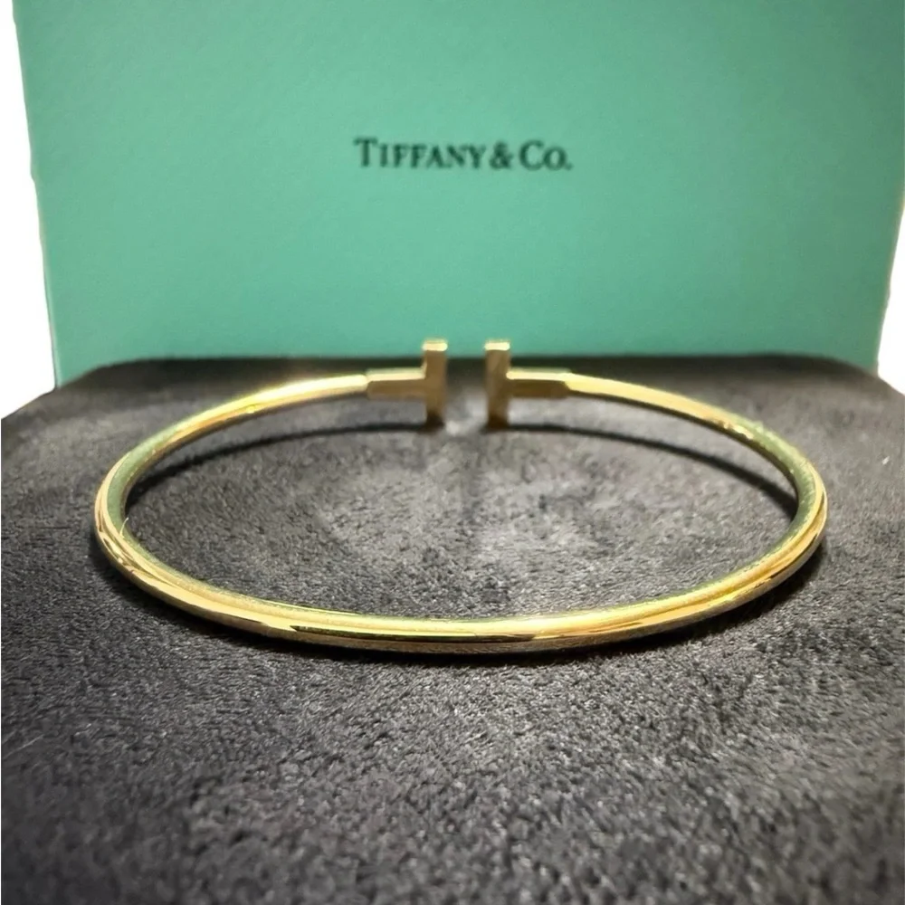 Tiffany & Co. T Wire Pave Diamond Bracelet 6.5